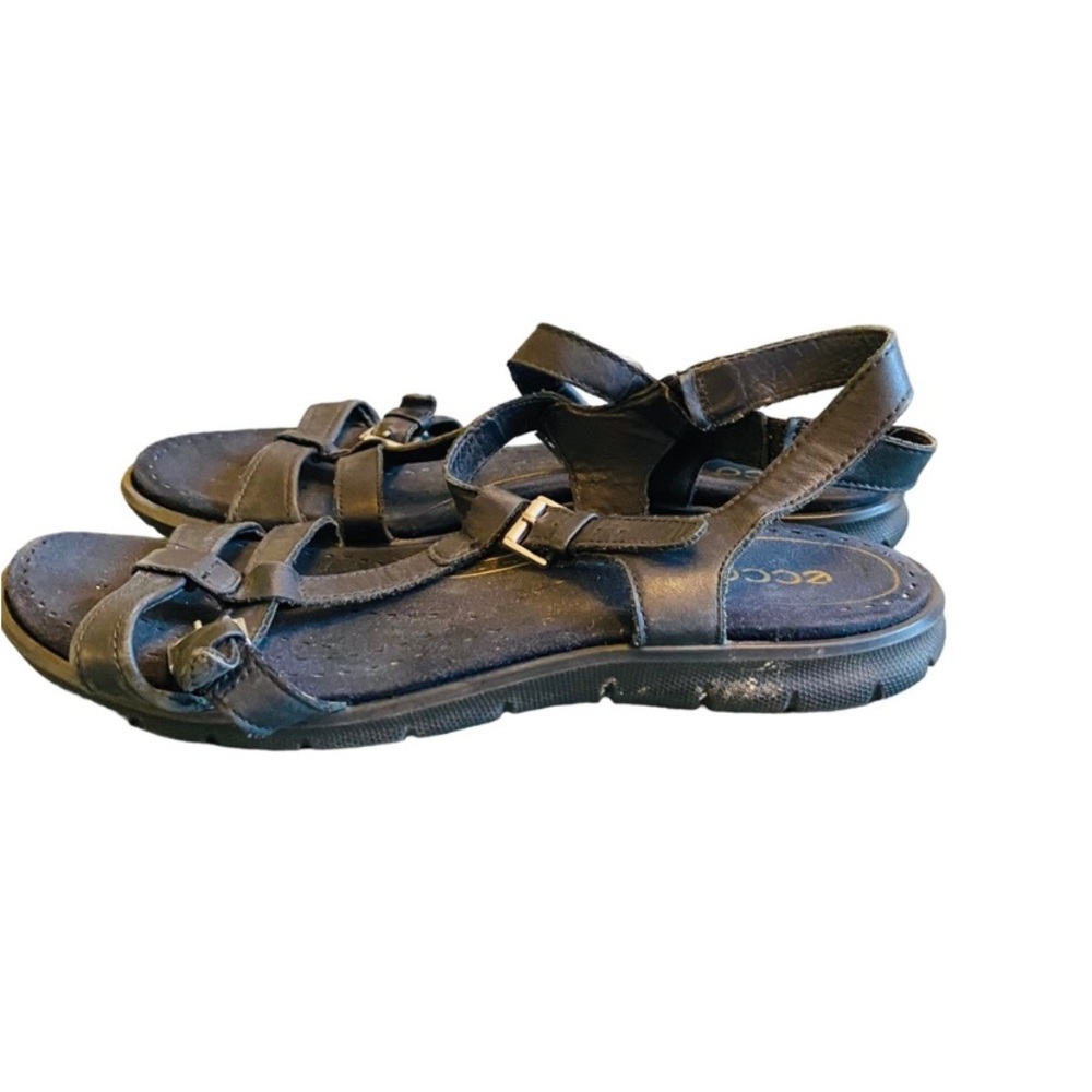 ECCO Women’s Gray Leather Sports Sandals - Picture 3 of 8